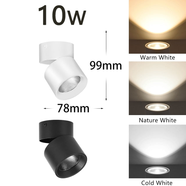 LED Ceiling Spotlight 220V Surface Mounted Lengthen Track Light Downlight Aluminum Fixture Foldable for Lamp Living Room Kitchen