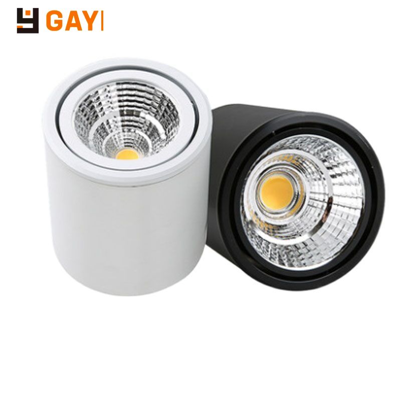 LED Downlight COB Spotlight AC85-265V 5W 7W 12W 20W 25W Adjustable Angle Aluminum Surface Mounted Light Indoor Lighting Dimmable