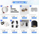 LED Downlight COB Spotlight AC85-265V 5W 7W 12W 20W 25W Adjustable Angle Aluminum Surface Mounted Light Indoor Lighting Dimmable