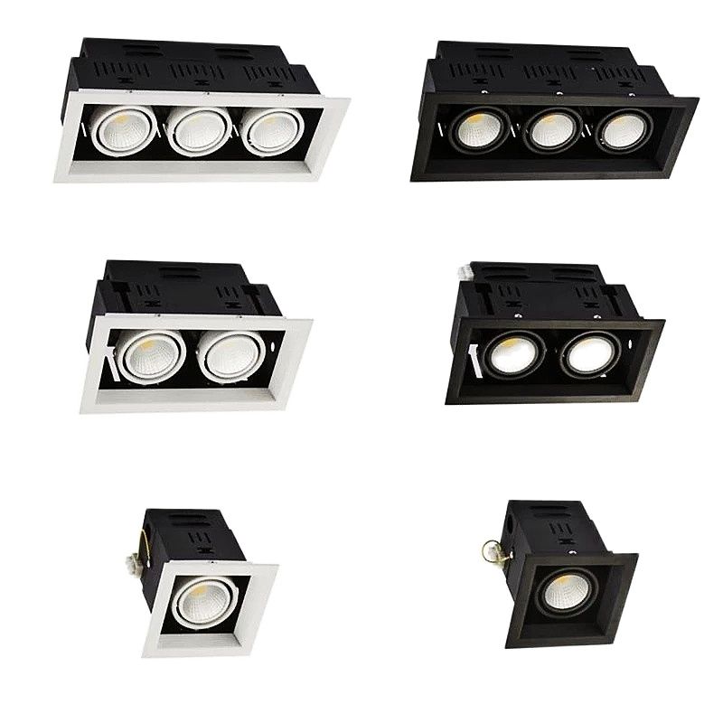 Dimmable COB Led Downlight Light Ceiling Spot Light 10W 20W 30W AC85-265V White/Black Ceiling Recessed Lights Indoor Lighting