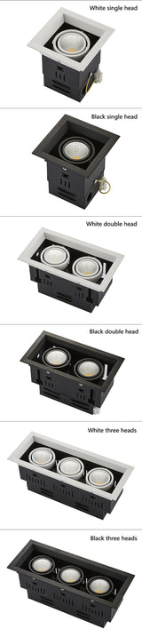Dimmable COB Led Downlight Light Ceiling Spot Light 10W 20W 30W AC85-265V White/Black Ceiling Recessed Lights Indoor Lighting