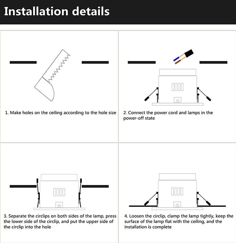 Dimmable COB Led Downlight Light Ceiling Spot Light 10W 20W 30W AC85-265V White/Black Ceiling Recessed Lights Indoor Lighting