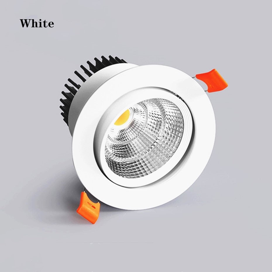 COB Dimmable LED Downlight AC85-265V Ceiling Light 5/9/12W Recessed Spotlight Warm White 3000k Natural White 6000k Indoor Lighting