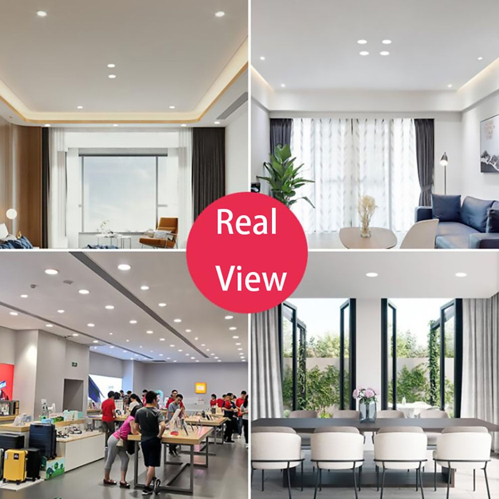 QIUBOSS 10 Pcs LED Downlights Recessed 220V LED Ceiling Lights Kitchen 3W 5W 7W LED Spot Lights 6 Inch Lighting Lamps for Indoor