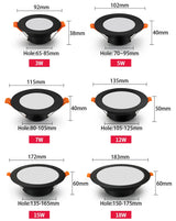 QIUBOSS 10 Pcs LED Downlights Recessed 220V LED Ceiling Lights Kitchen 3W 5W 7W LED Spot Lights 6 Inch Lighting Lamps for Indoor