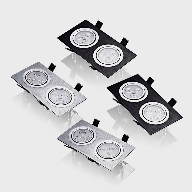 Dimmable Square LED Recessed Downlights COB LED Ceiling Lamp Spot Lights 9W/15W/18W/21W/30W/42W AC85~265V Room Lamps