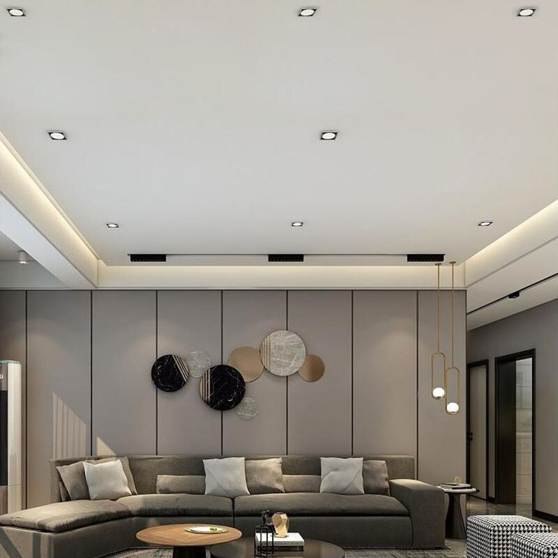 Dimmable Square LED Recessed Downlights COB LED Ceiling Lamp Spot Lights 9W/15W/18W/21W/30W/42W AC85~265V Room Lamps