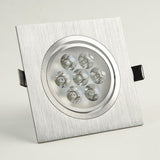 Dimmable Square LED Recessed Downlights COB LED Ceiling Lamp Spot Lights 9W/15W/18W/21W/30W/42W AC85~265V Room Lamps