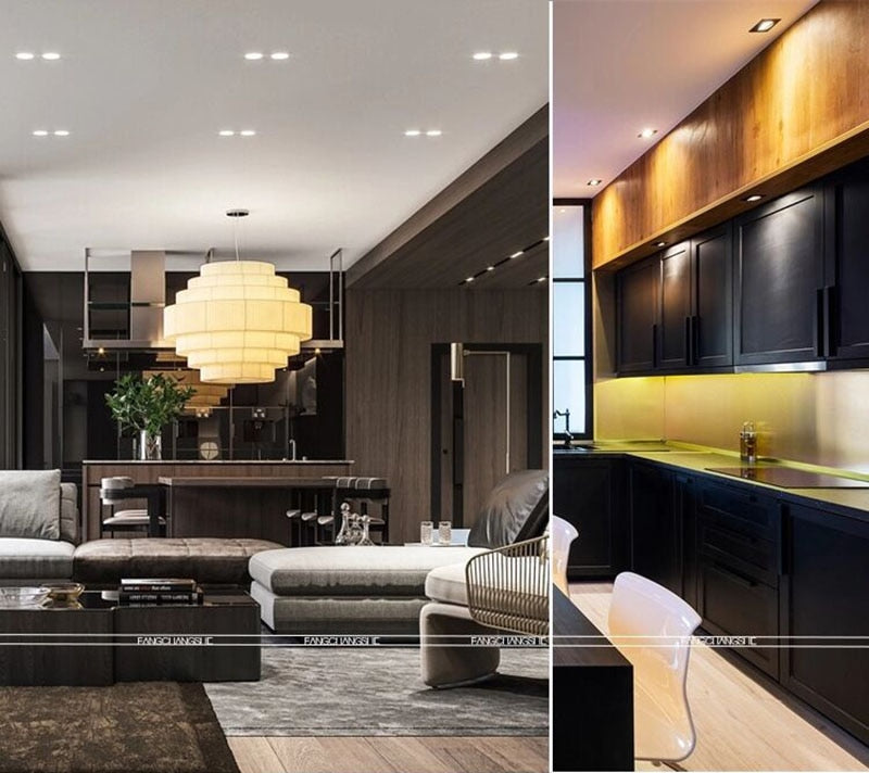 Dimmable Square LED Recessed Downlights COB LED Ceiling Lamp Spot Lights 9W/15W/18W/21W/30W/42W AC85~265V Room Lamps