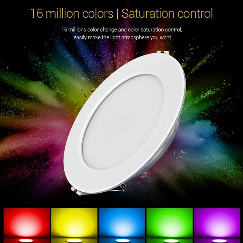 Miboxer FUT061 9W RGB+CCT LED Downlight Dimmable AC220V Recessed Downlight 2700K-6500K Support 2.4GHz Remote/ WiFi APP Control