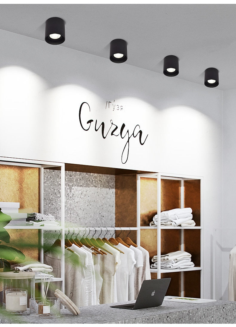 Dimmable LED Spotlight 7W 10W 15W 20W 110V/220V Downlight Angle Adjustable Ceiling Type Living Room Bedroom Household Spotlight