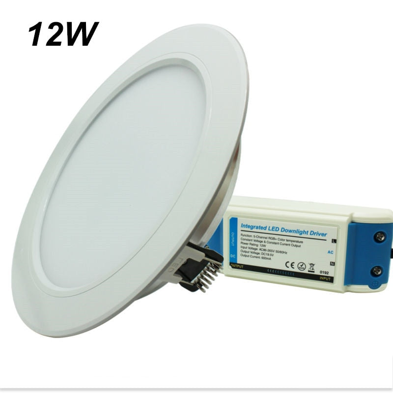 Milight 9W Square 12W LED Downlight Panel Dimmable RGB CCT AC85-265V Round Recessed LED Downlights Indoor Bed Room Lighting