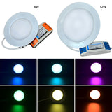 Milight 9W Square 12W LED Downlight Panel Dimmable RGB CCT AC85-265V Round Recessed LED Downlights Indoor Bed Room Lighting