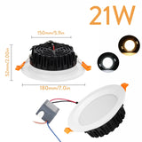 LED Recessed Ceiling Light Fixture Downlight Lamp + Driver Spotlight 6W 8W 12W 15W 27W 40W  Lighting For Home Office Decoration