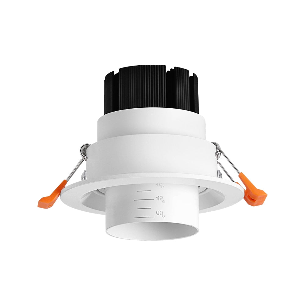 Zoom Beam Angle Adjustable 15/45/60 Degrees LED COB Recessed Downlight 12W 18W 20W LED Ceiling Spot Light for Picture Background
