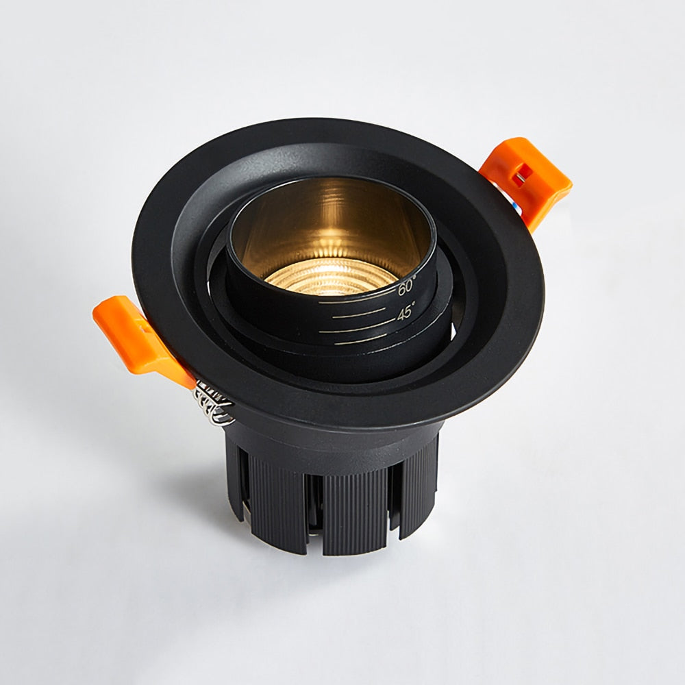 Zoom Beam Angle Adjustable 15/45/60 Degrees LED COB Recessed Downlight 12W 18W 20W LED Ceiling Spot Light for Picture Background