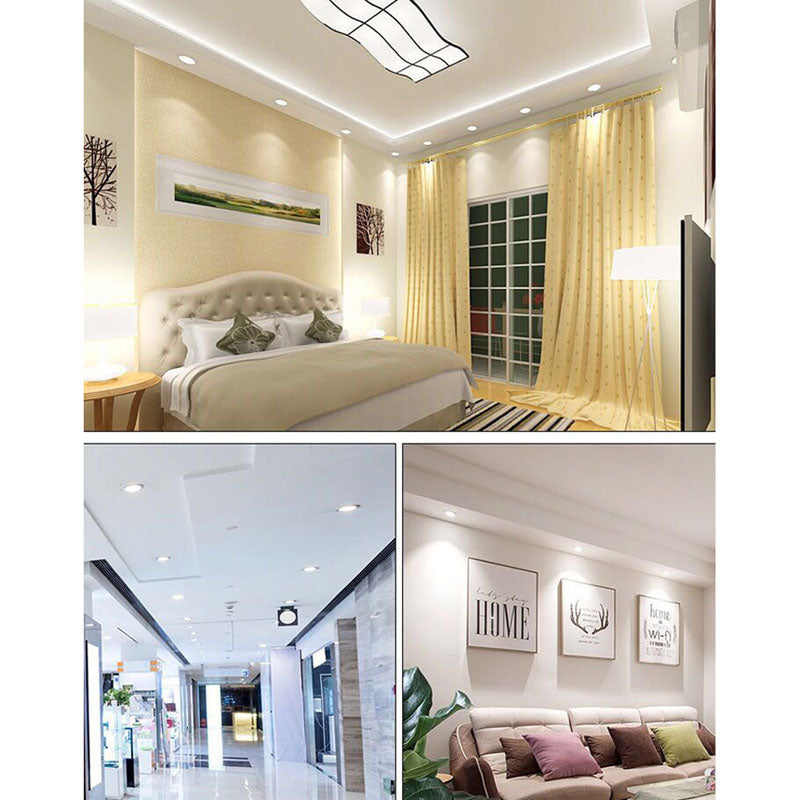 DC 12V LED downlight ceiling light spotlight 3W 7W 9W 12W recessed grille ultra-thin downlight round black white