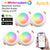Ceiling Lamp Bluetooth-Compatible 4Pack RGB Dimmable Downlight Colorful Spot LED Recessed Round Light Smart Home Luminaire 220V