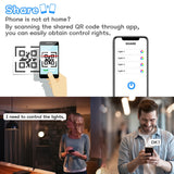 Ceiling Lamp Bluetooth-Compatible 4Pack RGB Dimmable Downlight Colorful Spot LED Recessed Round Light Smart Home Luminaire 220V