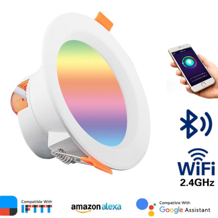 LED Smart Downlight Indoor Light Spotlight WiFi Tuya Bluetooth Control 5W 7W 9W 15W RGB AC 110-220V Ceiling Light Decoration