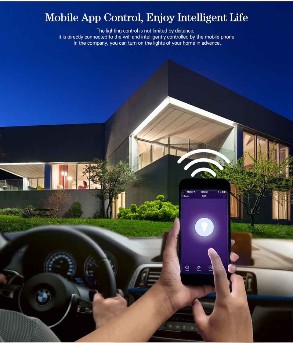 LED Smart Downlight Indoor Light Spotlight WiFi Tuya Bluetooth Control 5W 7W 9W 15W RGB AC 110-220V Ceiling Light Decoration