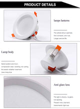 LED Smart Downlight Indoor Light Spotlight WiFi Tuya Bluetooth Control 5W 7W 9W 15W RGB AC 110-220V Ceiling Light Decoration