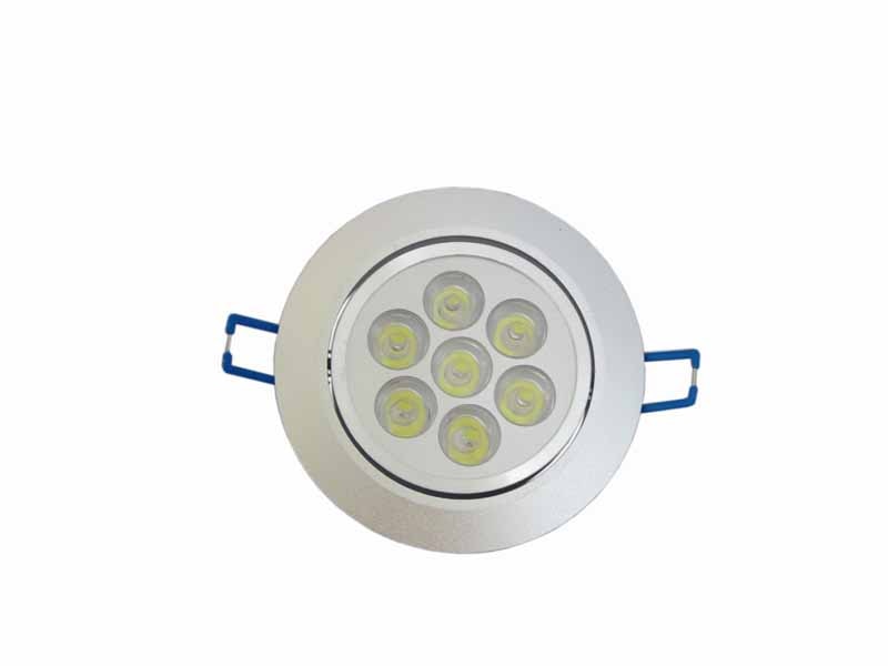 Dimmable 7W 10pcs/lot LED Ceiling Downlight 7x1w Spot Recessed LED Lamp Pure/Warm White 85-265V