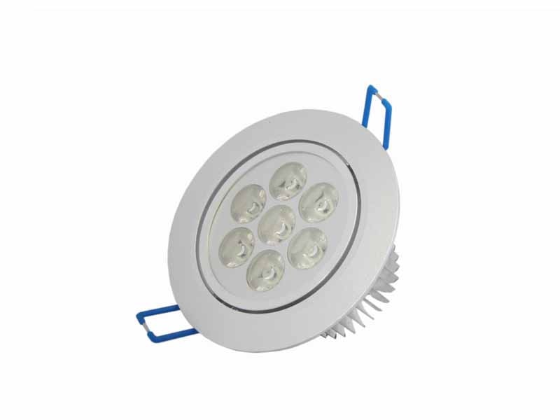 Dimmable 7W 10pcs/lot LED Ceiling Downlight 7x1w Spot Recessed LED Lamp Pure/Warm White 85-265V