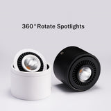 Surface Mounted LED Downlight lamp 360 Rotatable ceiling led lights 5W 7W 9W 15w cob led spot lights Ceiling Fixtures Lighting