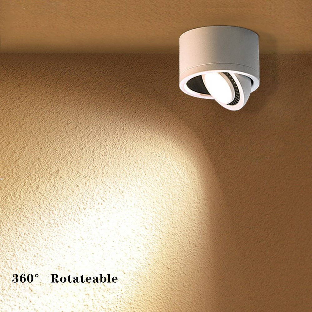 Surface Mounted LED Downlight lamp 360 Rotatable ceiling led lights 5W 7W 9W 15w cob led spot lights Ceiling Fixtures Lighting