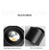 Surface Mounted LED Downlight lamp 360 Rotatable ceiling led lights 5W 7W 9W 15w cob led spot lights Ceiling Fixtures Lighting