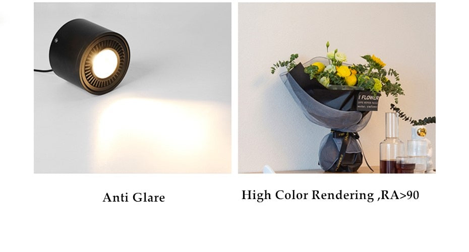 Surface Mounted LED Downlight lamp 360 Rotatable ceiling led lights 5W 7W 9W 15w cob led spot lights Ceiling Fixtures Lighting