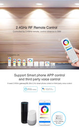 FUT070 FUT071 FUT072 AC100~240V 50/60Hz 6W 12W 18W Anti-glare RGB+CCT LED Downlight Smart Phone APP / Remote / voice control