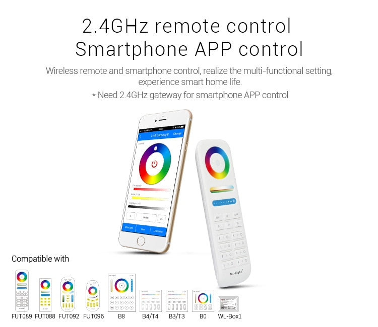 Miboxer FUT064 9W RGB+CCT Square LED Downlight AC 100V-240V Indoor Panel lighting spot led light luces led lamp