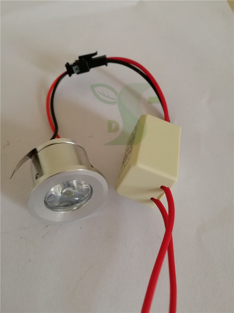 Mini downlight Led Recessed 10PCS 1W 3W Cabinet mini Spot light Include Led Driver AC85-265V 31mm*21mm free