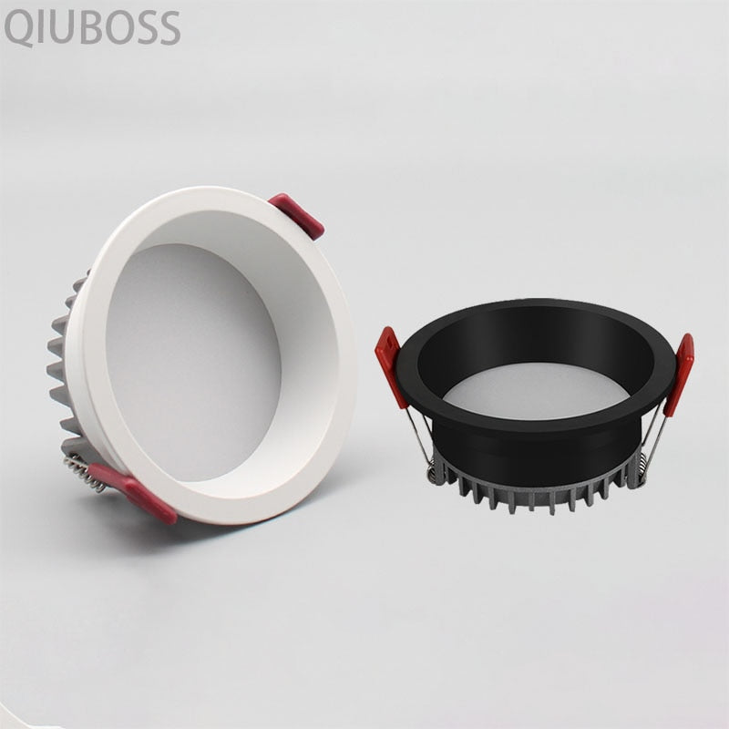 Recessed Round LED Dimmable Anti-Glare Downlight 5W/7W/9W/12W/15W Ceiling light AC85~265V Background Lamp Indoor Lighting