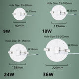 Ultra-thin Recessed Led Ceiling Lights Modern Ceiling Lamps 220V  Bedroom Kitchen Indoor Downlight  9W 18W 24W  36W Panel Light