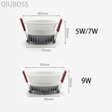 Recessed Round LED Dimmable Anti-Glare Downlight 5W/7W/9W/12W/15W Ceiling light AC85~265V Background Lamp Indoor Lighting