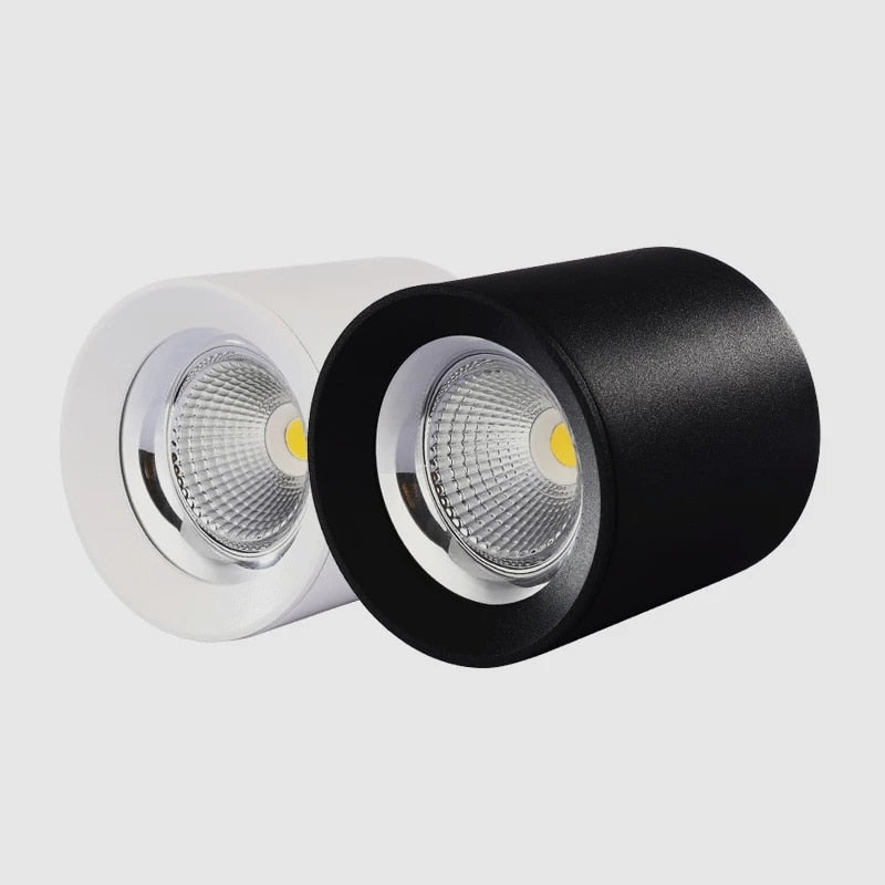 Square Round dimmable COB LED downlight 7W 9W 12W 15W 20W 25W  ceiling spotlight AC85 ~ 265V LED surface light indoor lighting