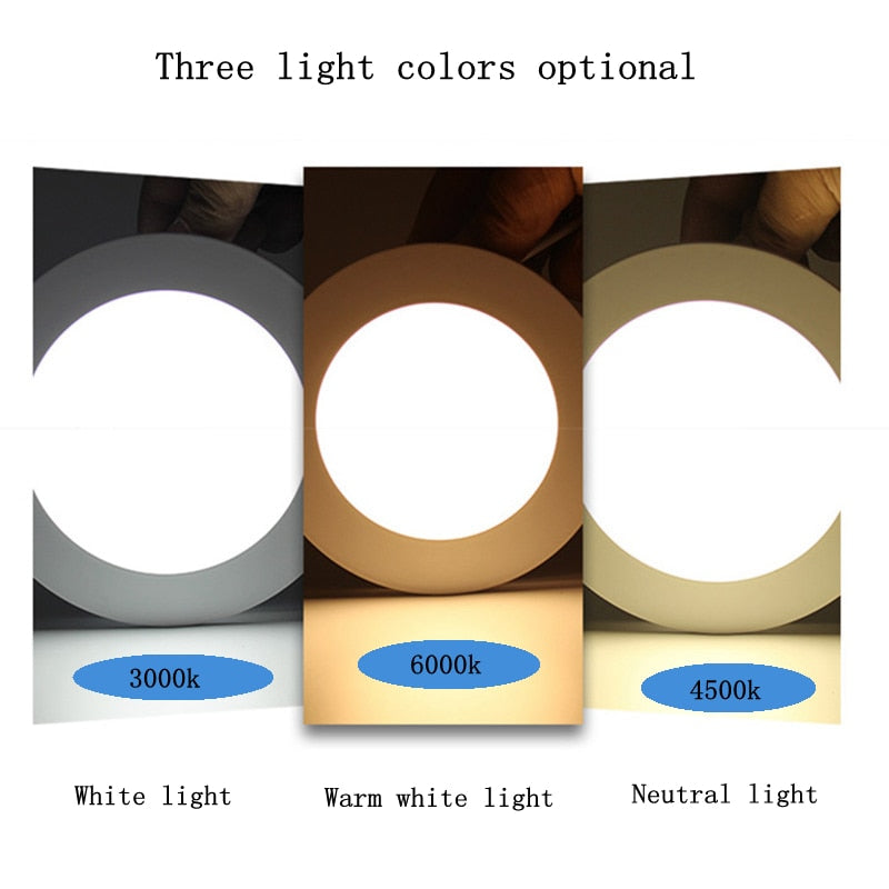 LED ultra-thin dimmable embedded downlight 6w/8w/15w/20w round AC85-265v