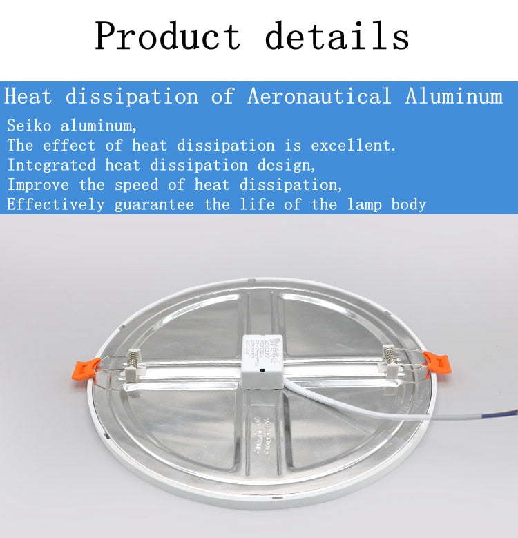 LED ultra-thin dimmable embedded downlight 6w/8w/15w/20w round AC85-265v