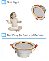 LED Downlight Recessed Indoor Led Ceiling Lamp 5W/7W Indoor Lighting AC110/220V Dimmable Ceiling Spot Light For Bedroom Kitchen