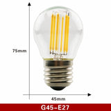 E27 E14 Retro Edison LED Filament Bulb Lamp AC220V Light Bulb C35 G45 A60 ST64 G80 G95 G125 Glass Bulb Vintage Candle Light