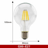 E27 E14 Retro Edison LED Filament Bulb Lamp AC220V Light Bulb C35 G45 A60 ST64 G80 G95 G125 Glass Bulb Vintage Candle Light
