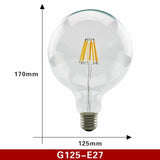 E27 E14 Retro Edison LED Filament Bulb Lamp AC220V Light Bulb C35 G45 A60 ST64 G80 G95 G125 Glass Bulb Vintage Candle Light