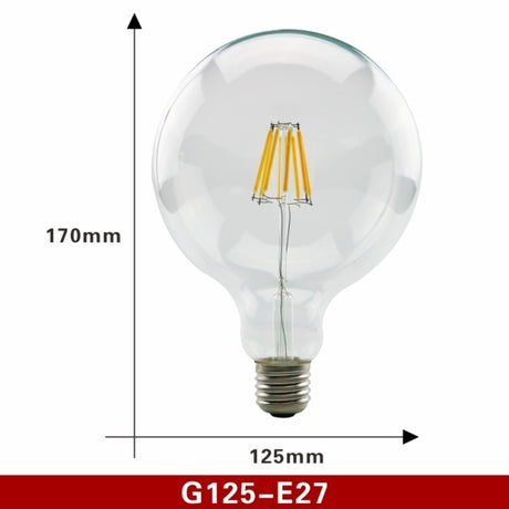 E27 E14 Retro Edison LED Filament Bulb Lamp AC220V Light Bulb C35 G45 A60 ST64 G80 G95 G125 Glass Bulb Vintage Candle Light