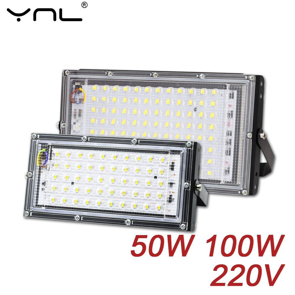 Focos LED Spotlight 50W 100W AC 220V Refletor LED Spot Flood Light Garden Lighting Floodlight Outdoor Kitchen Street Lighting