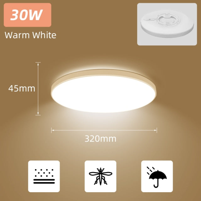 Ultra Thin Led Ceiling Lamp 220V Ceiling Lights 15W 20W 30W 50W Surface Mount Panel Lights Lighting For Living Room Bedroom