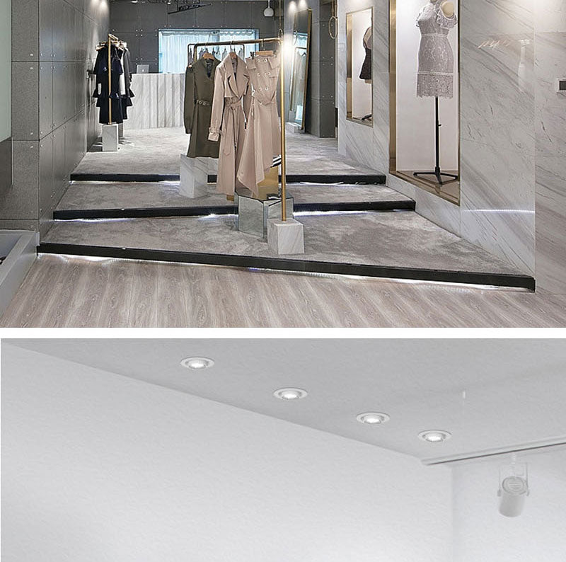 QIUBOSS Recessed LED Downlights 220V for Living Room Dimmable Led Spotlights COB Ceiling Lamps 10W 20W LIghting Light for Indoor