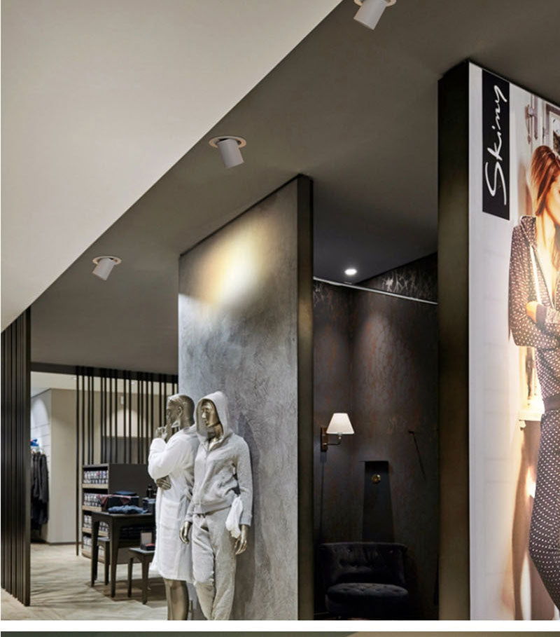 QIUBOSS Recessed LED Downlights 220V for Living Room Dimmable Led Spotlights COB Ceiling Lamps 10W 20W LIghting Light for Indoor